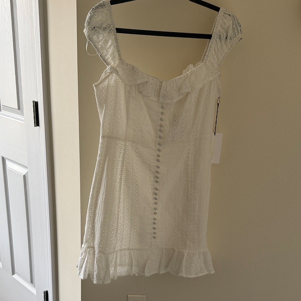 Cotton Candy LA White Eyelet Dress